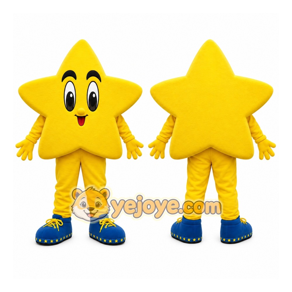 Yellow Star Mascot Costume Yellow Star Mascot Costume