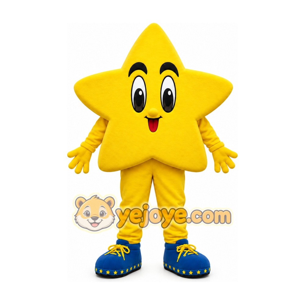 Yellow Star Mascot Costume Yellow Star Mascot Costume