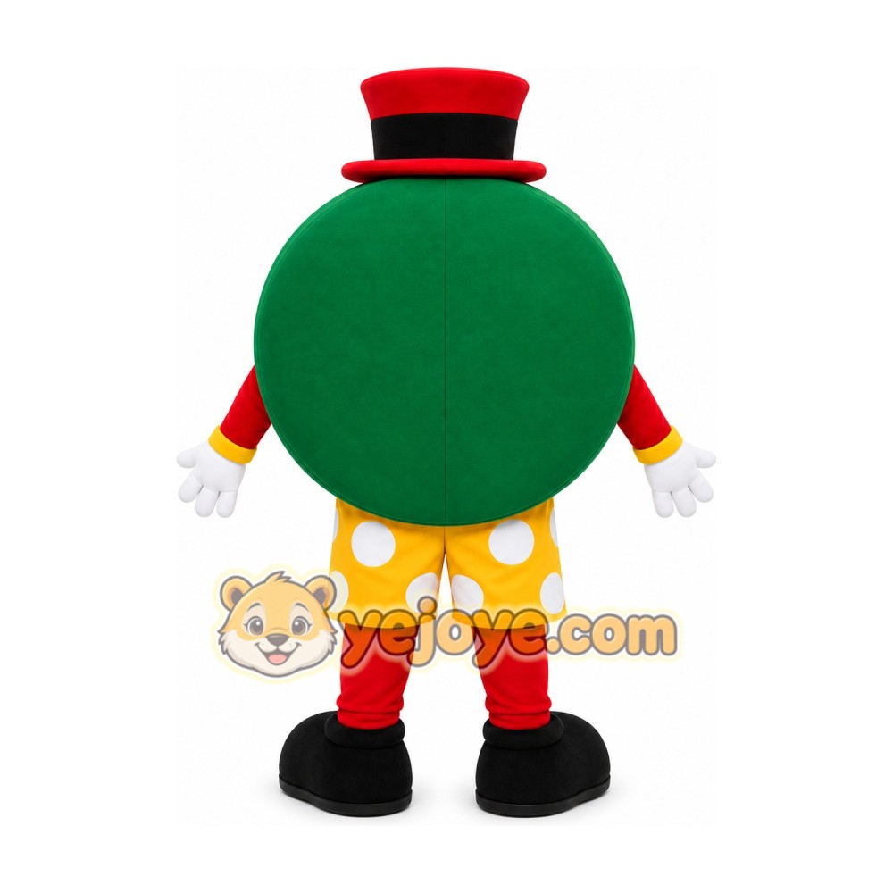 Green Clock Mascot Costume Green Clock Mascot Costume