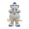 Gray Elephant Scarf Mascot Costume Gray Elephant Scarf Mascot Costume