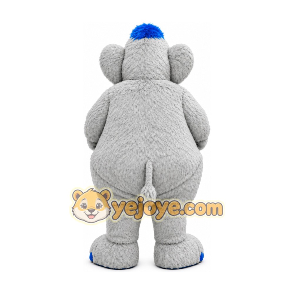 Gray Elephant Scarf Mascot Costume Gray Elephant Scarf Mascot Costume