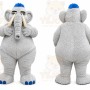Gray Elephant Scarf Mascot Costume