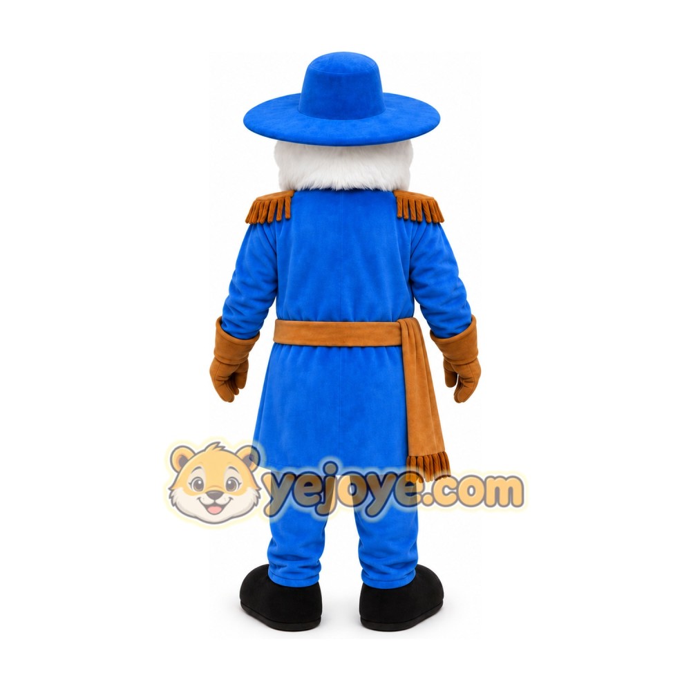 Blue Cowboy Mascot Costume Blue Cowboy Mascot Costume