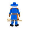 Blue Cowboy Mascot Costume Blue Cowboy Mascot Costume