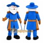 Blue Cowboy Mascot Costume