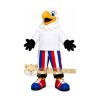 White Bird Patriot Mascot Costume White Bird Patriot Mascot Costume