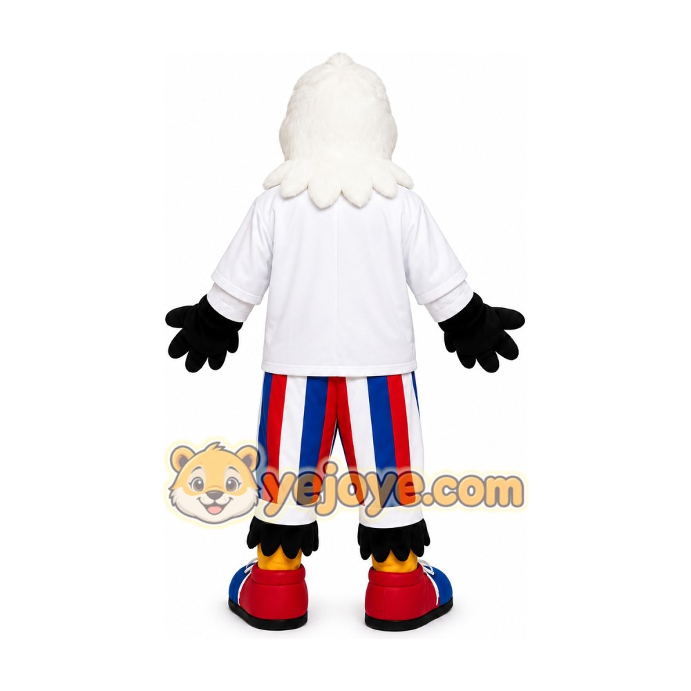 White Bird Patriot Mascot Costume White Bird Patriot Mascot Costume