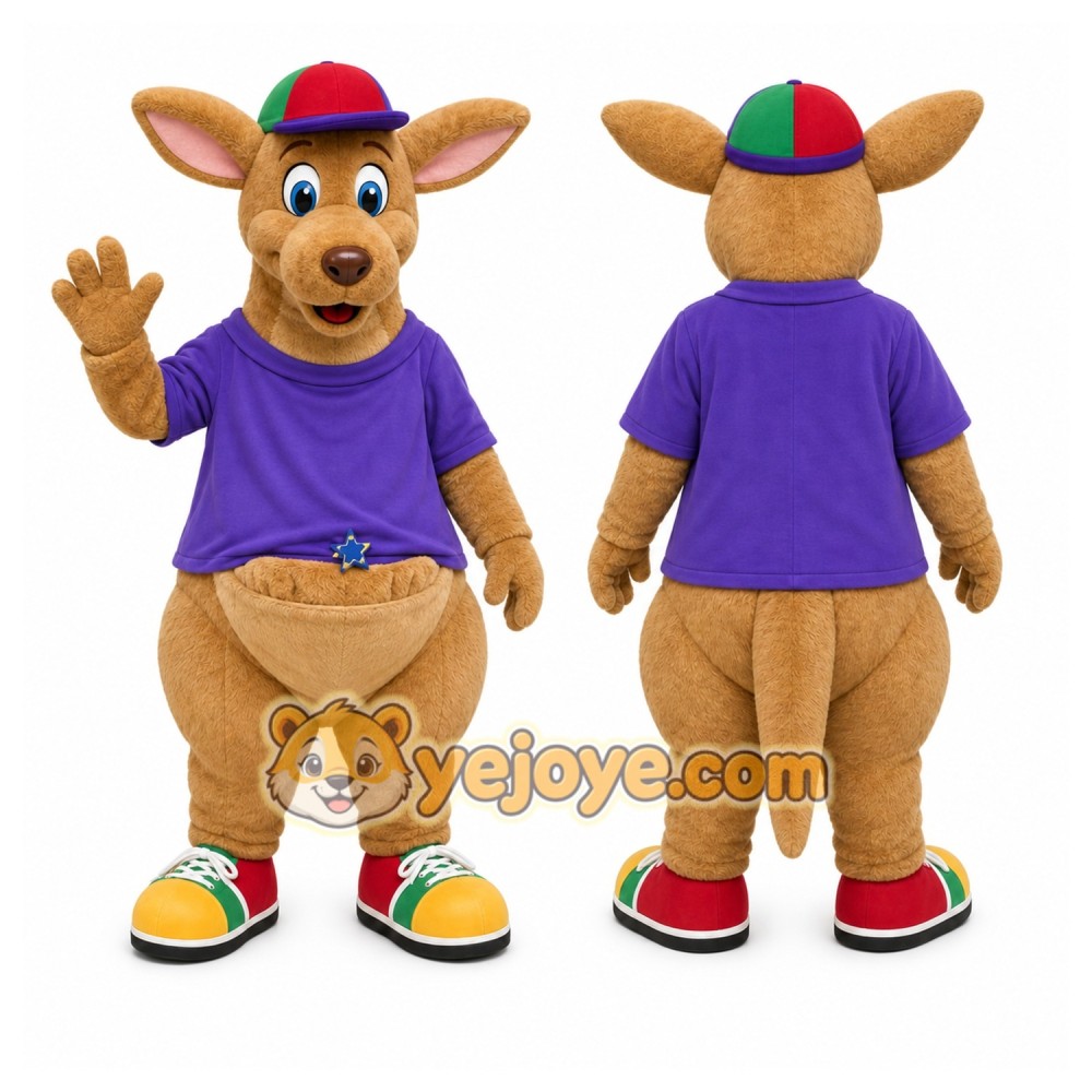 Brown Kangaroo Cap Mascot Costume Brown Kangaroo Cap Mascot Costume
