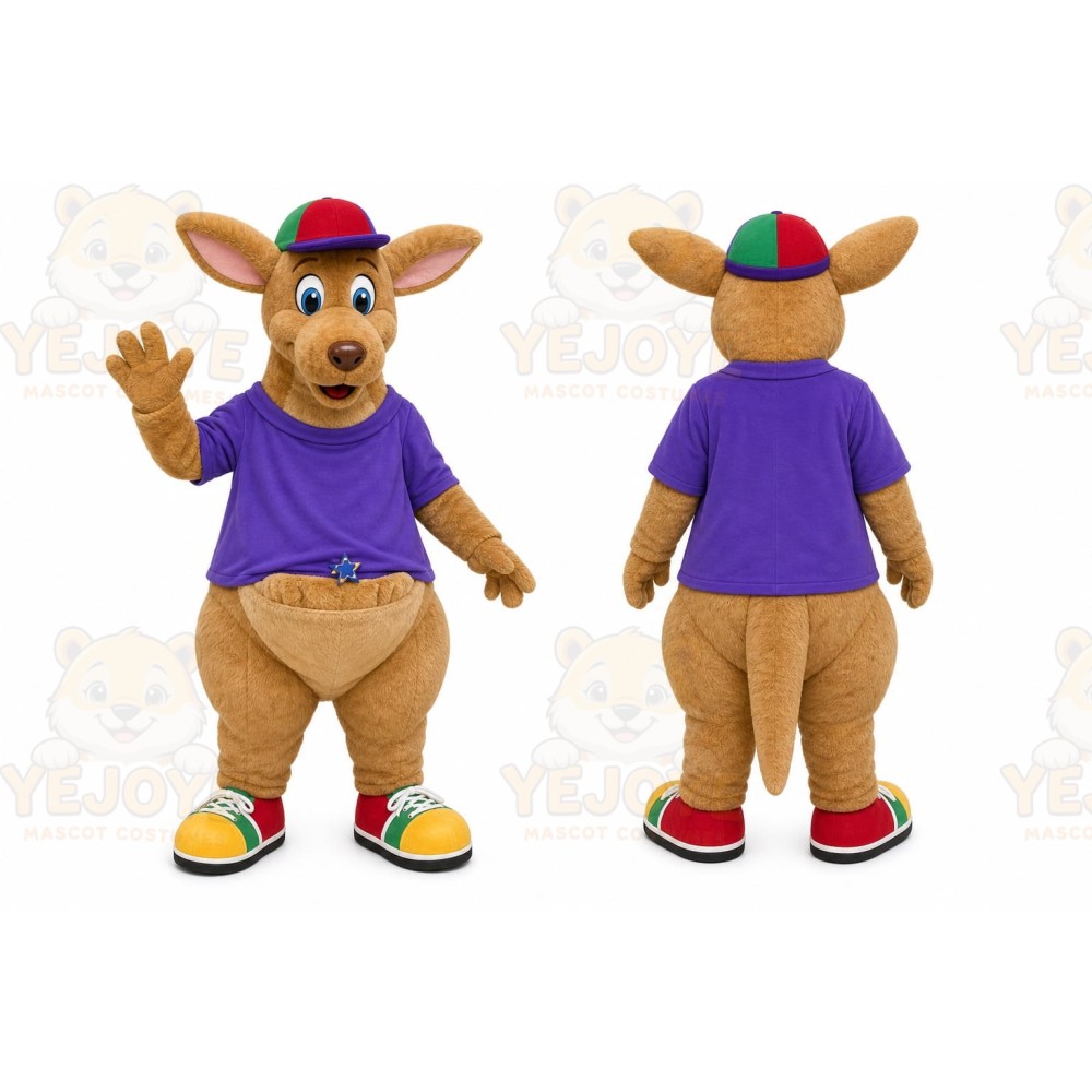 Brown Kangaroo Cap Mascot Costume