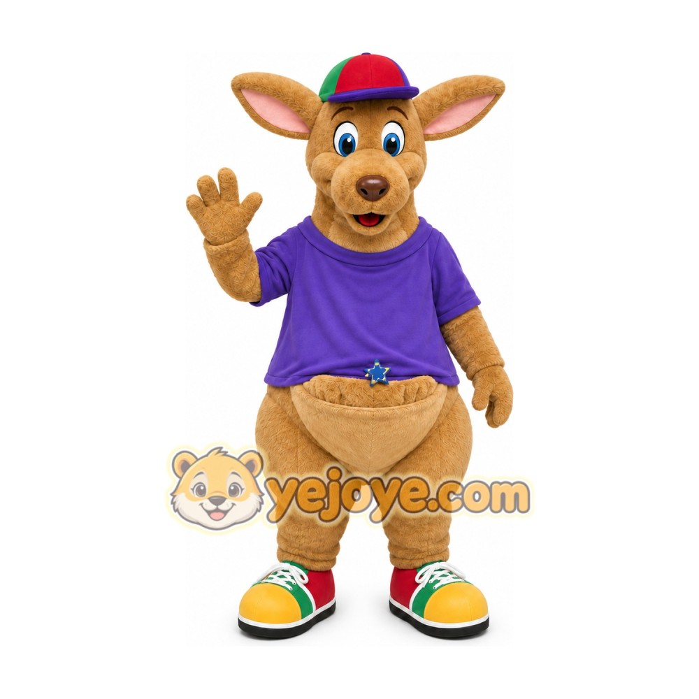 Brown Kangaroo Cap Mascot Costume Brown Kangaroo Cap Mascot Costume
