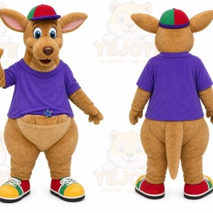 Brown Kangaroo Cap Mascot Costume