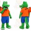 Green Crocodile Shirt Mascot Costume