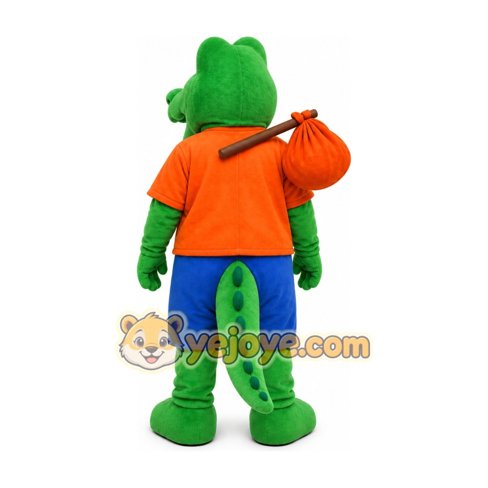 Green Crocodile Shirt Mascot Costume Green Crocodile Shirt Mascot Costume