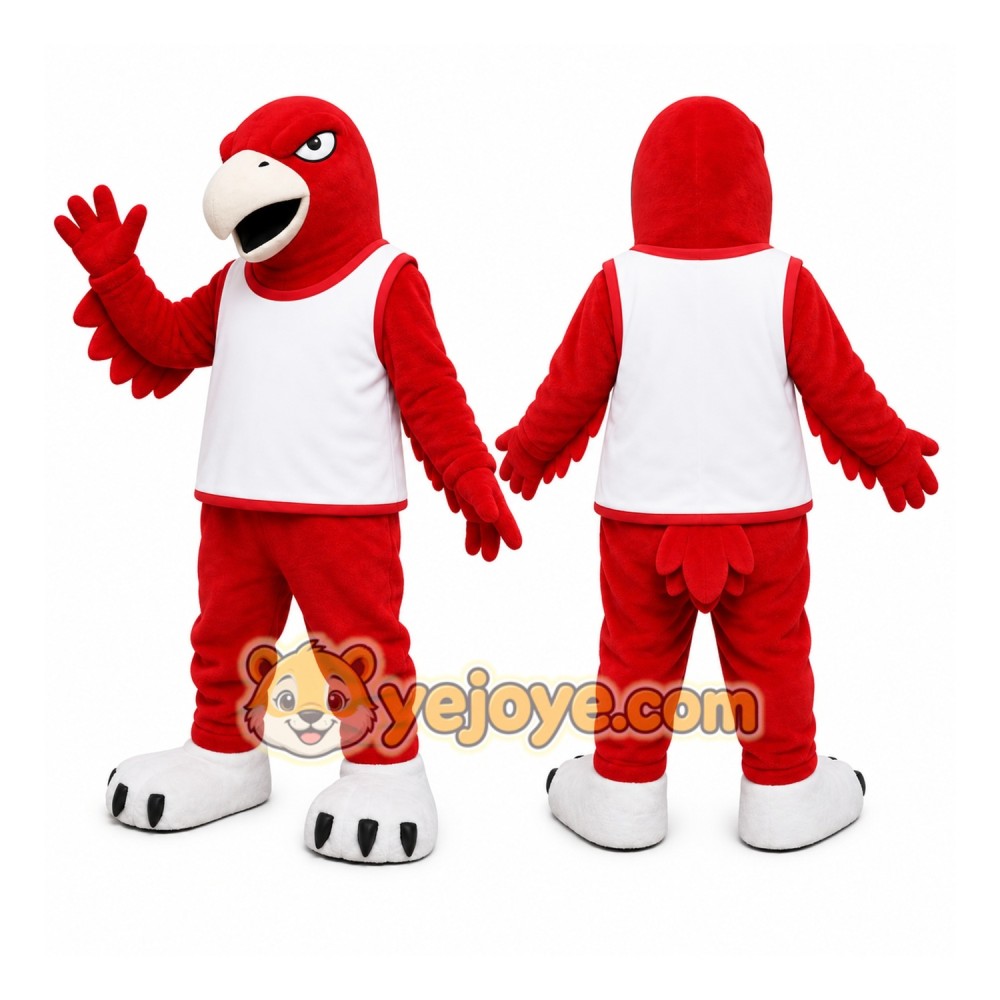 Red White Bird Mascot Costume Red White Bird Mascot Costume