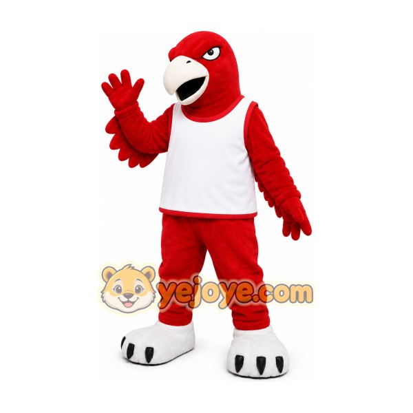 Red White Bird Mascot Costume