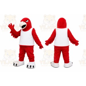 Red White Bird Mascot Costume