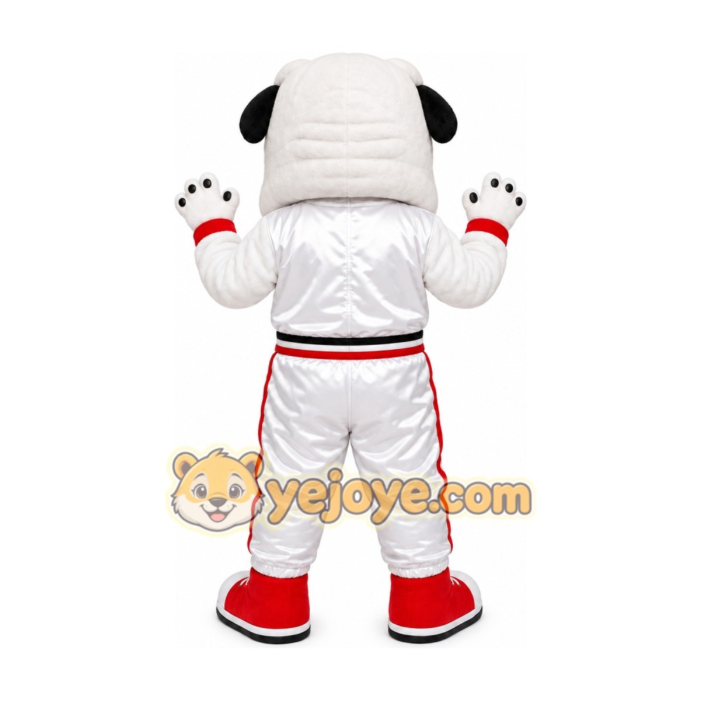 White Bulldog Sports Mascot Costume White Bulldog Sports Mascot Costume
