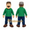 Green Shirt Man Mascot Costume Green Shirt Man Mascot Costume
