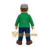 Green Shirt Man Mascot Costume Green Shirt Man Mascot Costume