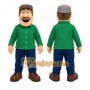 Green Shirt Man Mascot Costume