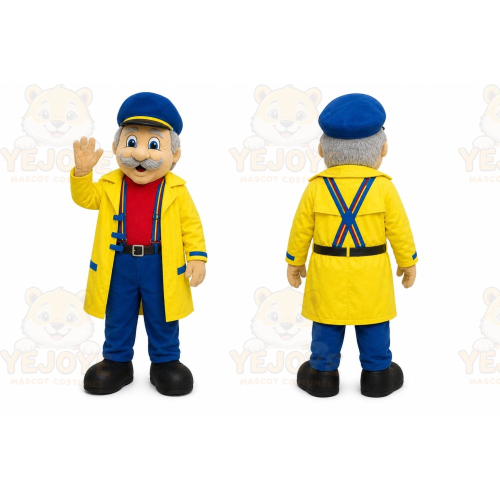 Yellow Raincoat Boy Mascot Costume