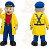 Yellow Raincoat Boy Mascot Costume