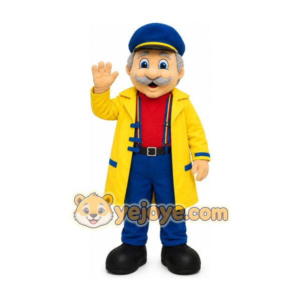 Yellow Raincoat Boy Mascot Costume