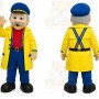 Yellow Raincoat Boy Mascot Costume