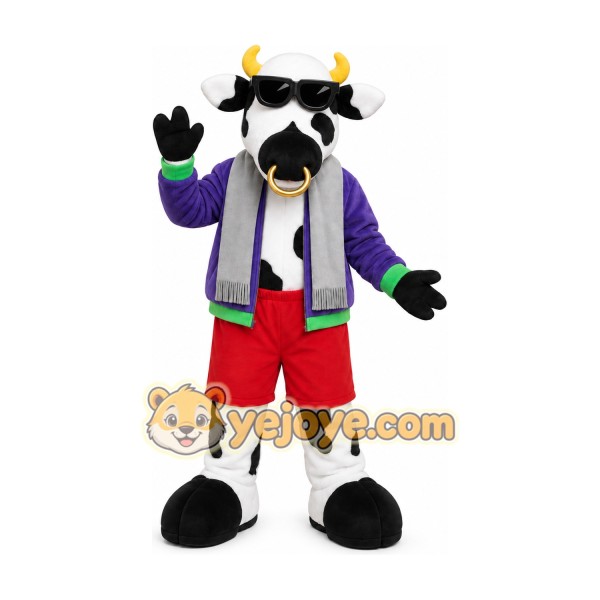 Purple Cow Mascot Costume Purple Cow Mascot Costume
