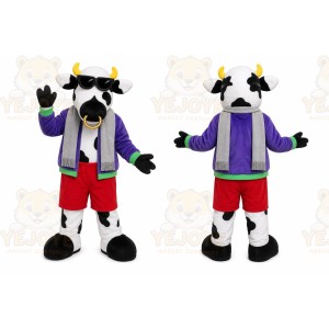 Purple Cow Mascot Costume