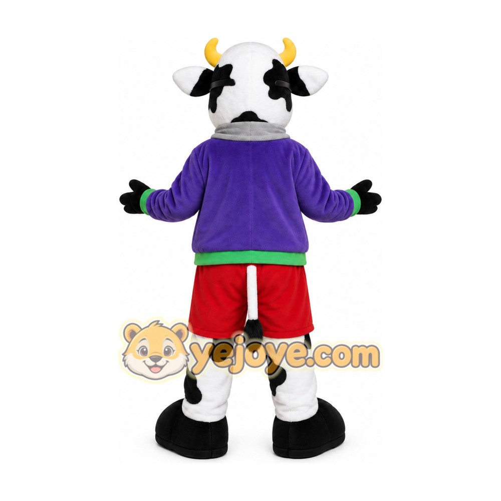 Purple Cow Mascot Costume