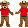 Bear Red Shirt Mascot Costume