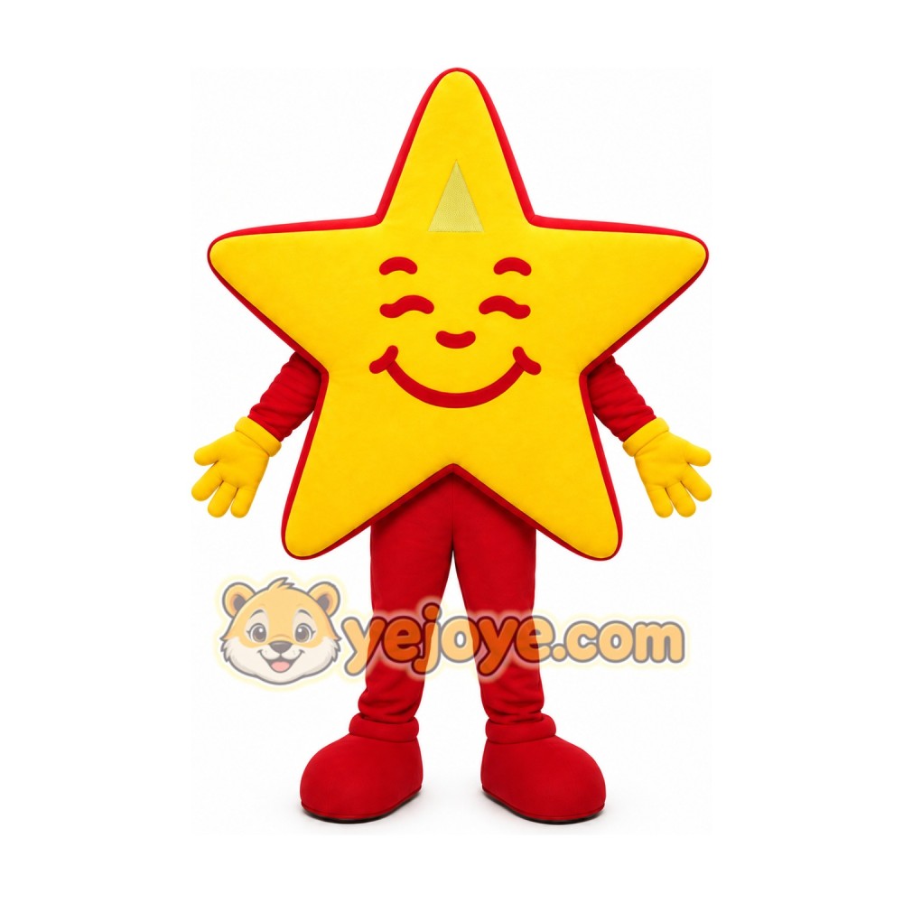 Yellow Star Mascot Costume Yellow Star Mascot Costume