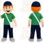 Green Shirt Boy Mascot Costume