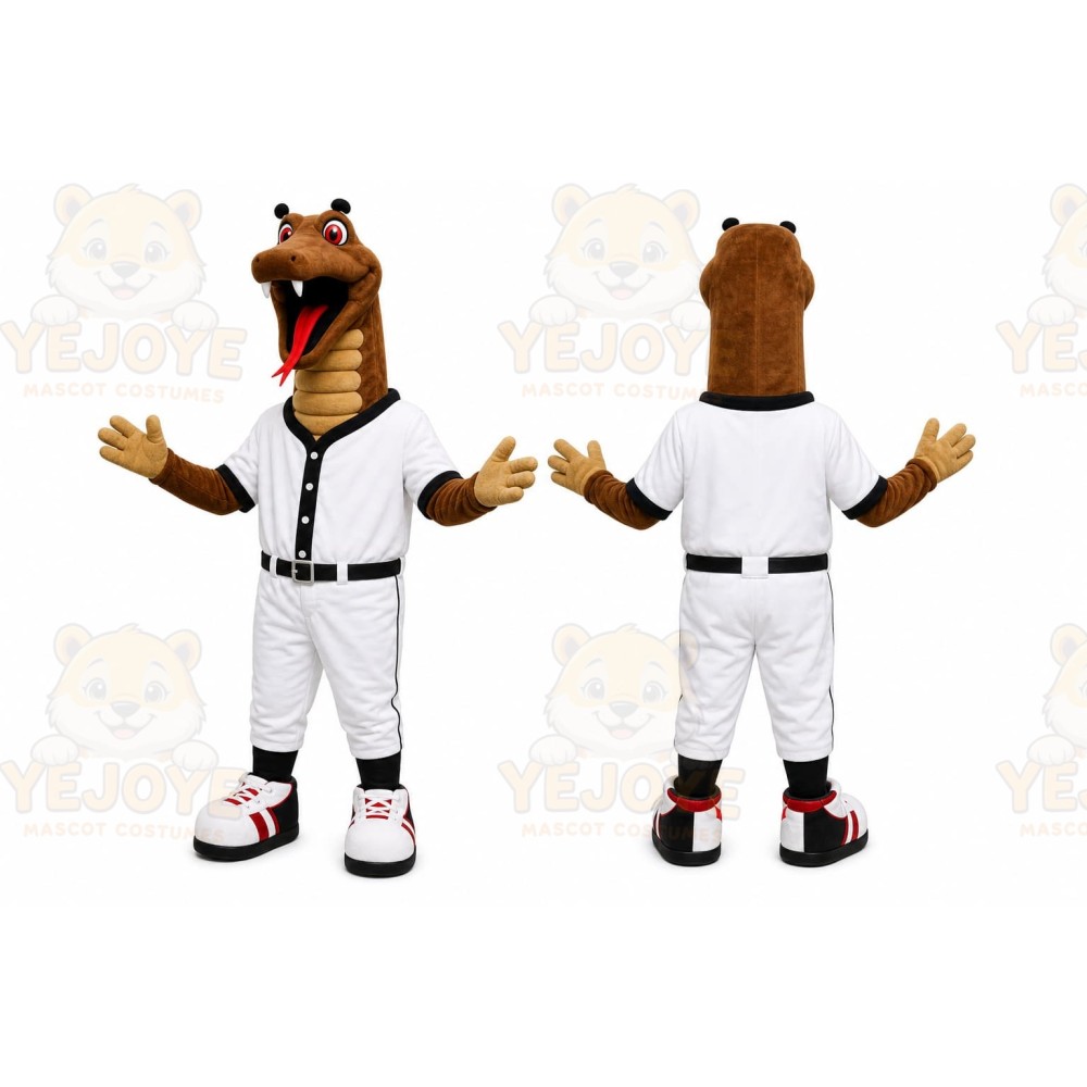 White Sports Snake Mascot Costume