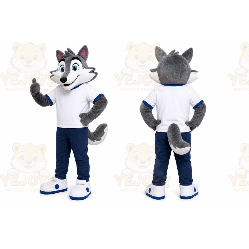 Gray Wolf Shirt Mascot Costume