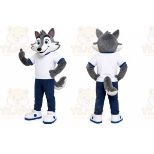 Gray Wolf Shirt Mascot Costume