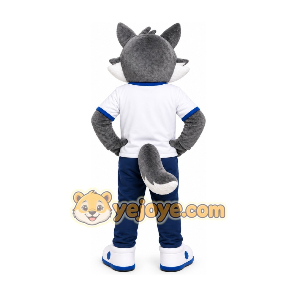 Gray Wolf Shirt Mascot Costume