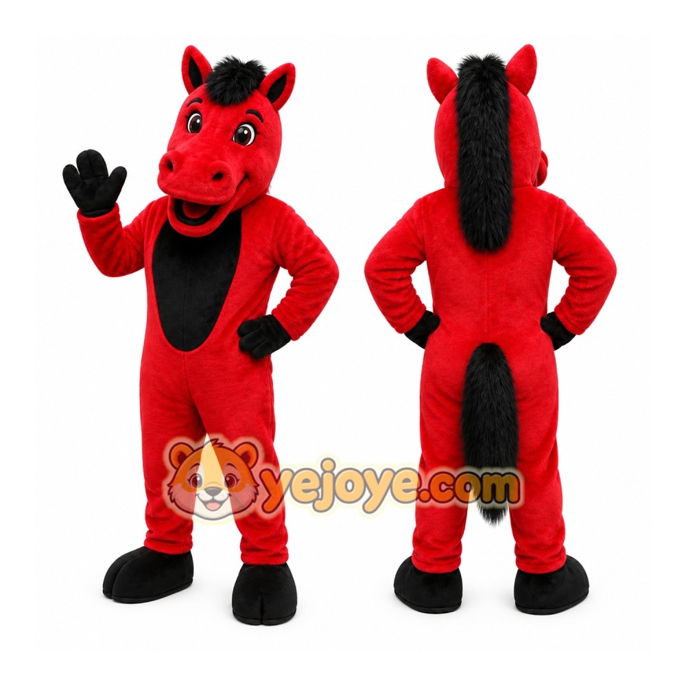 Red Horse Mascot Costume