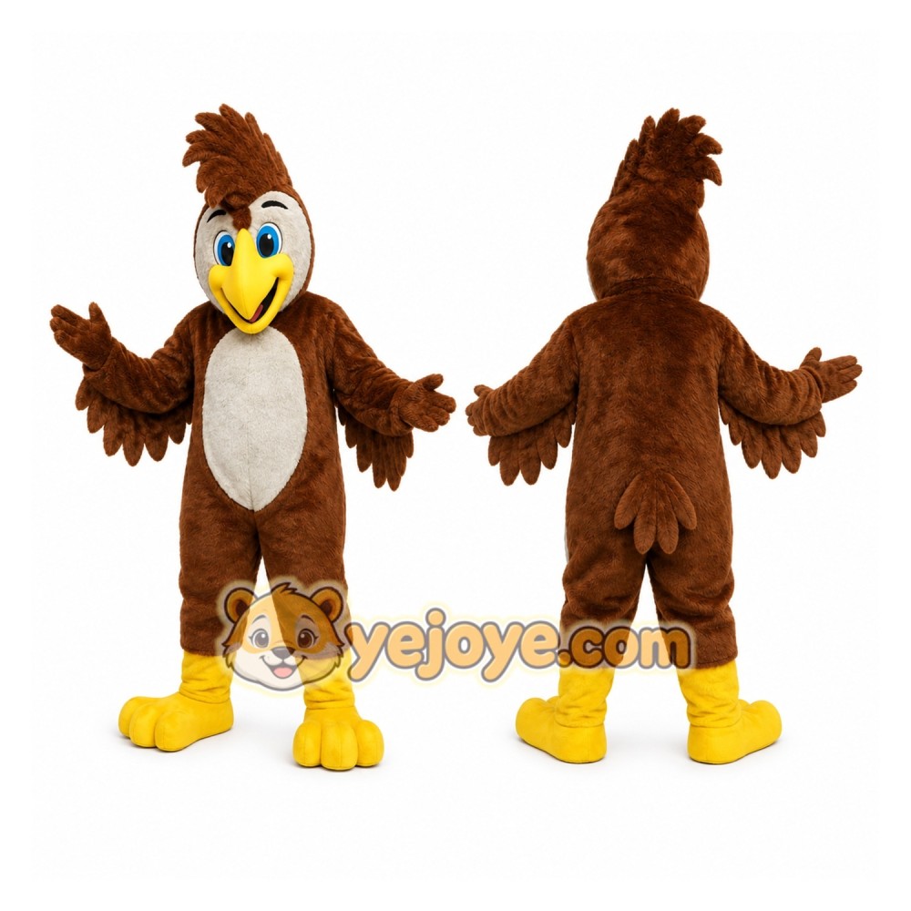 Brown Eagle Mascot Costume