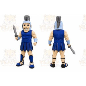 Blue Roman Warrior Mascot Costume
