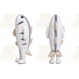 White Fish Mascot Costume