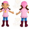 Pink Hat Girl Mascot Costume