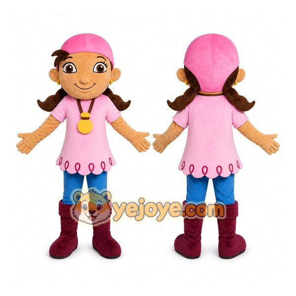 Pink Hat Girl Mascot Costume