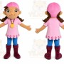 Pink Hat Girl Mascot Costume