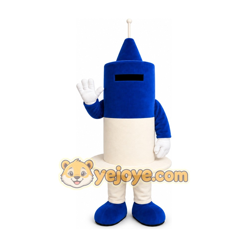 Blue Syringe Mascot Costume Blue Syringe Mascot Costume