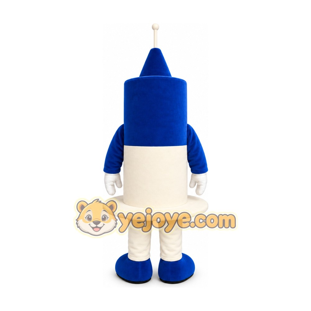 Blue Syringe Mascot Costume Blue Syringe Mascot Costume