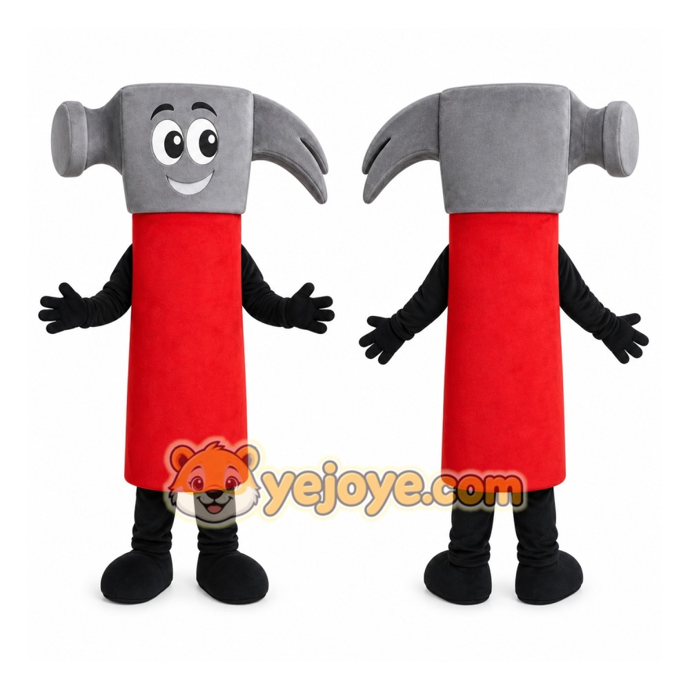 Red Hammer Mascot Costume