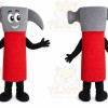Red Hammer Mascot Costume