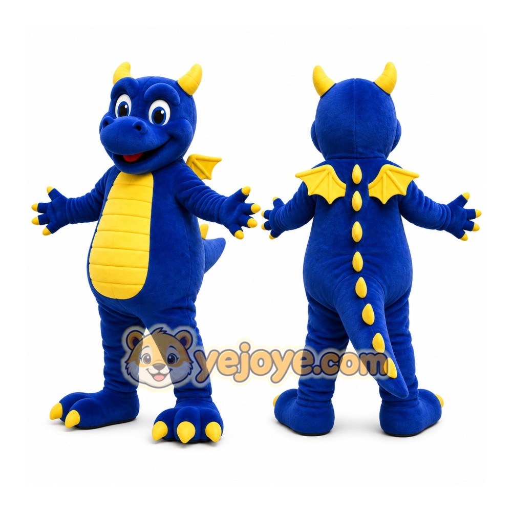 Blue Dragon Mascot Costume